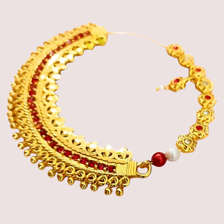 Handmade Brass Alloy Traditional Neth Nose Ring